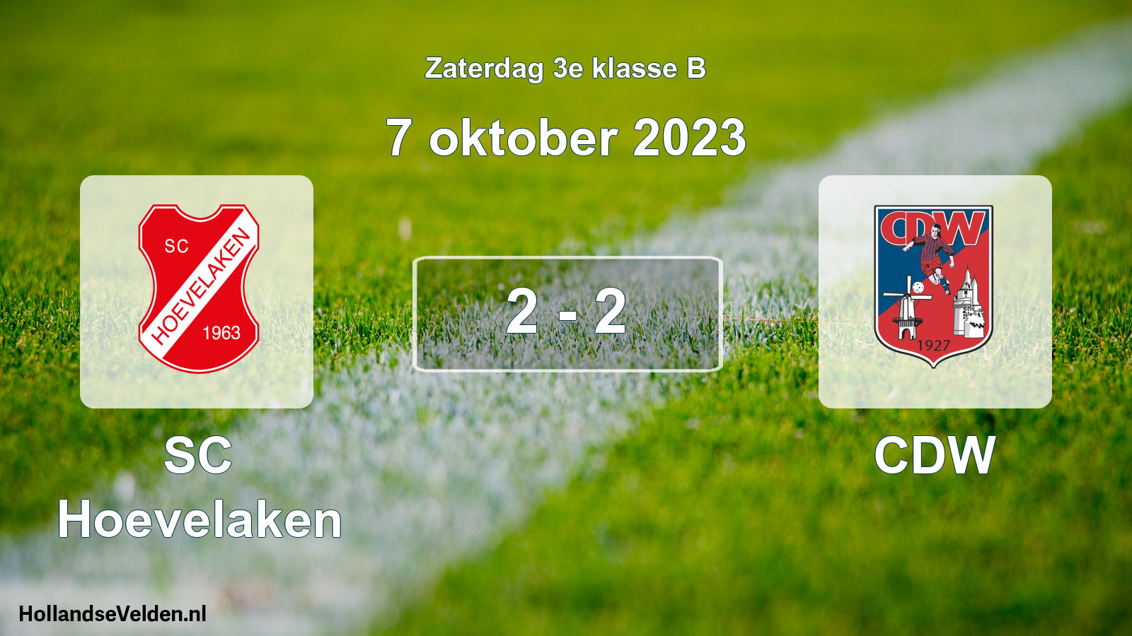 Total number of matches played: SC Hoevelaken - CDW 2 - 2 (7 October 2023)