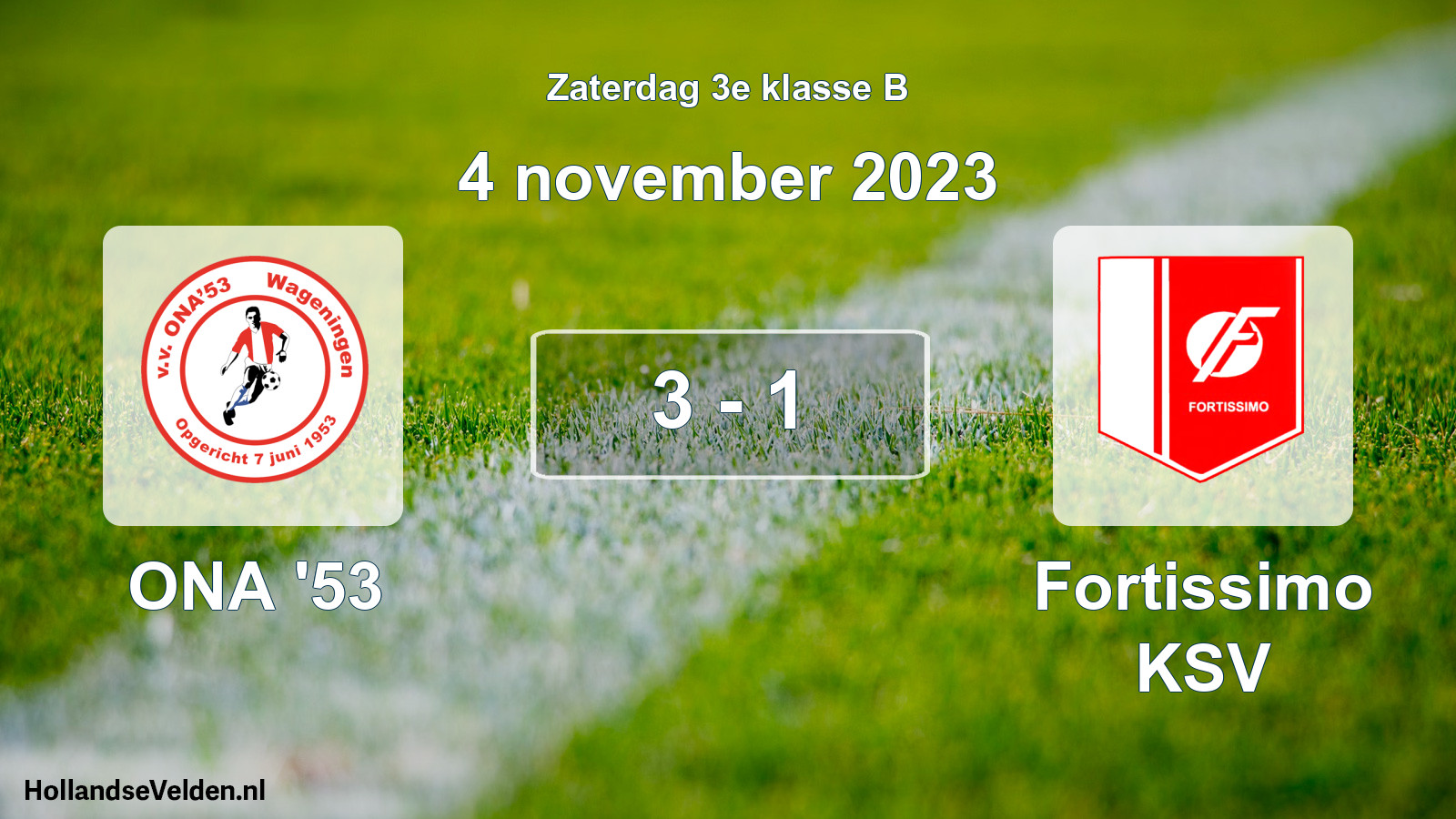 Total number of matches played: ONA '53 - Fortissimo KSV 3 - 1 (4 November 2023)