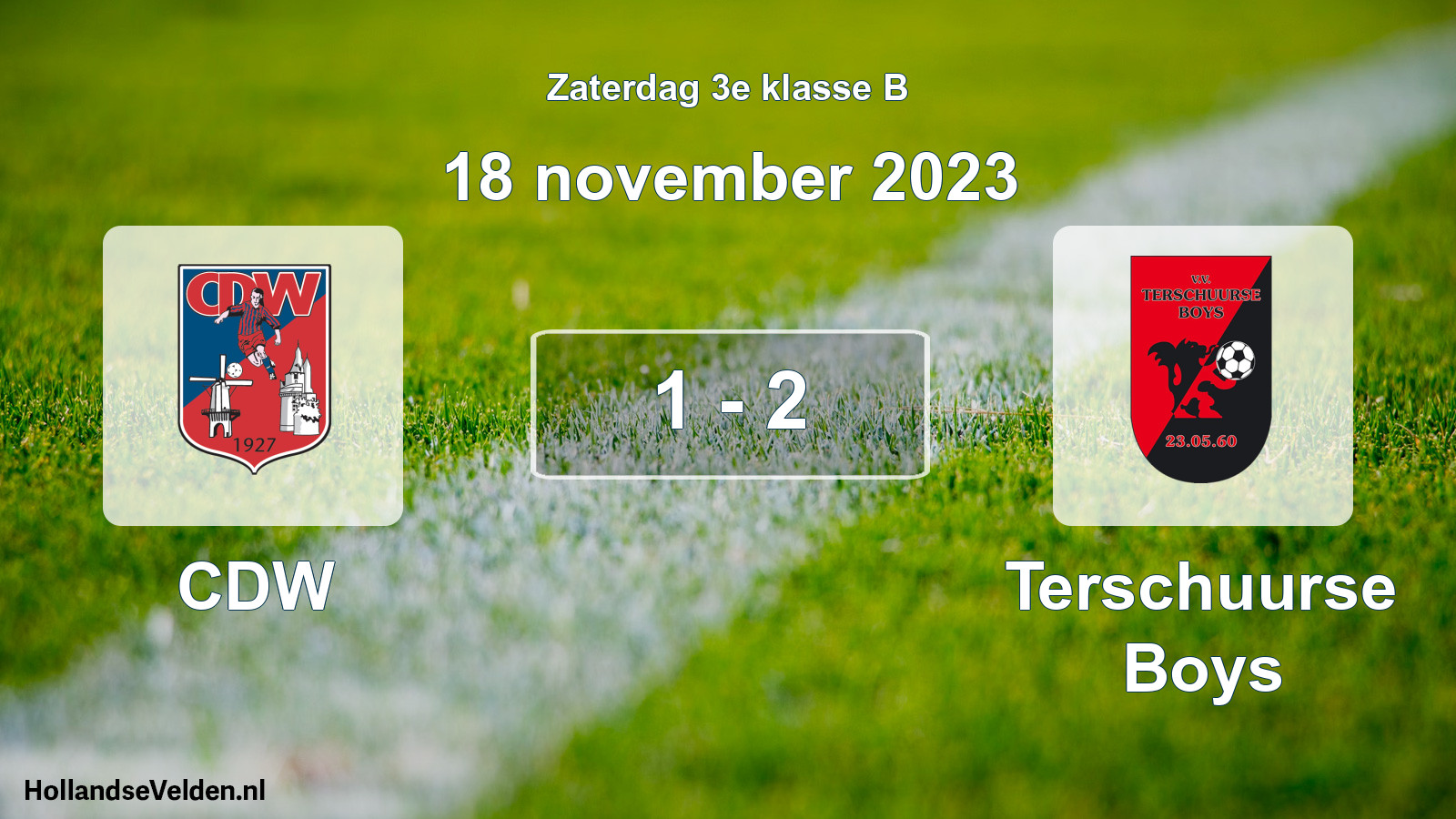 Total number of matches played: CDW - Terschuurse Boys 1 - 2 (18 November 2023)