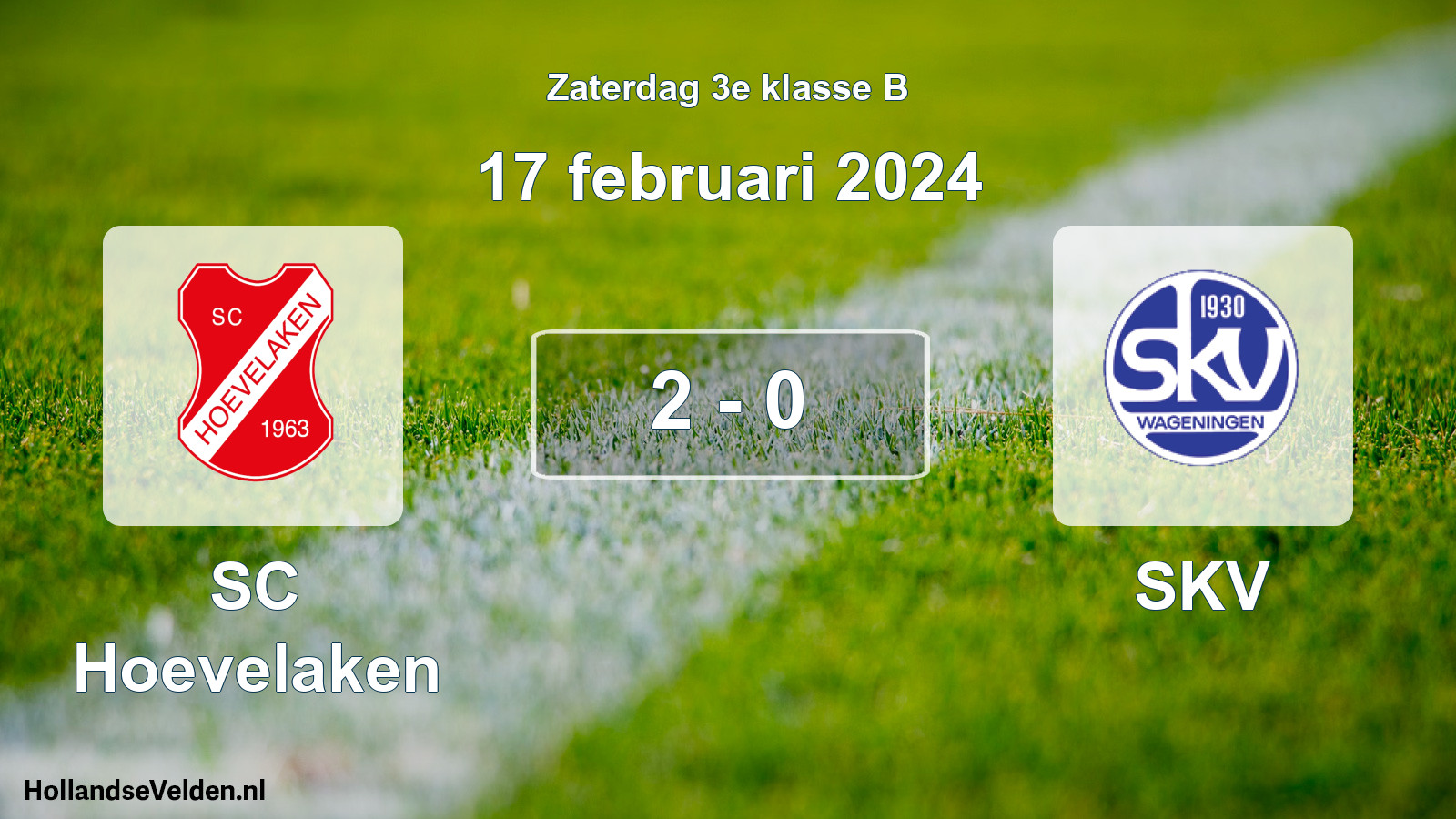 Total number of matches played: SC Hoevelaken - SKV 2 - 0 (17 February 2024)