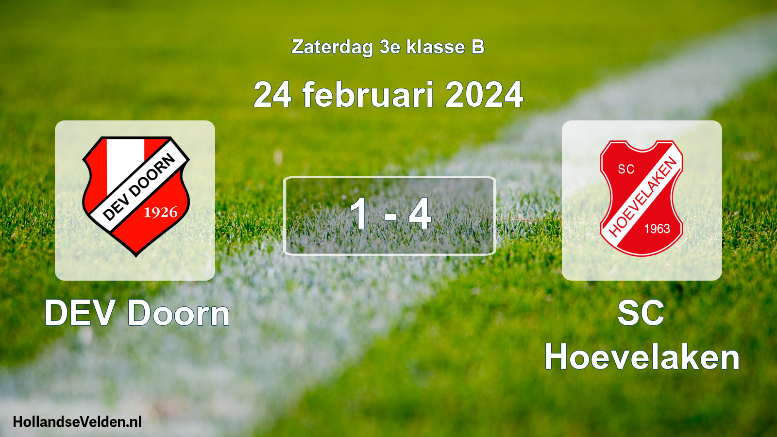 Total number of matches played: DEV Doorn - SC Hoevelaken 1 - 4 (24 February 2024)