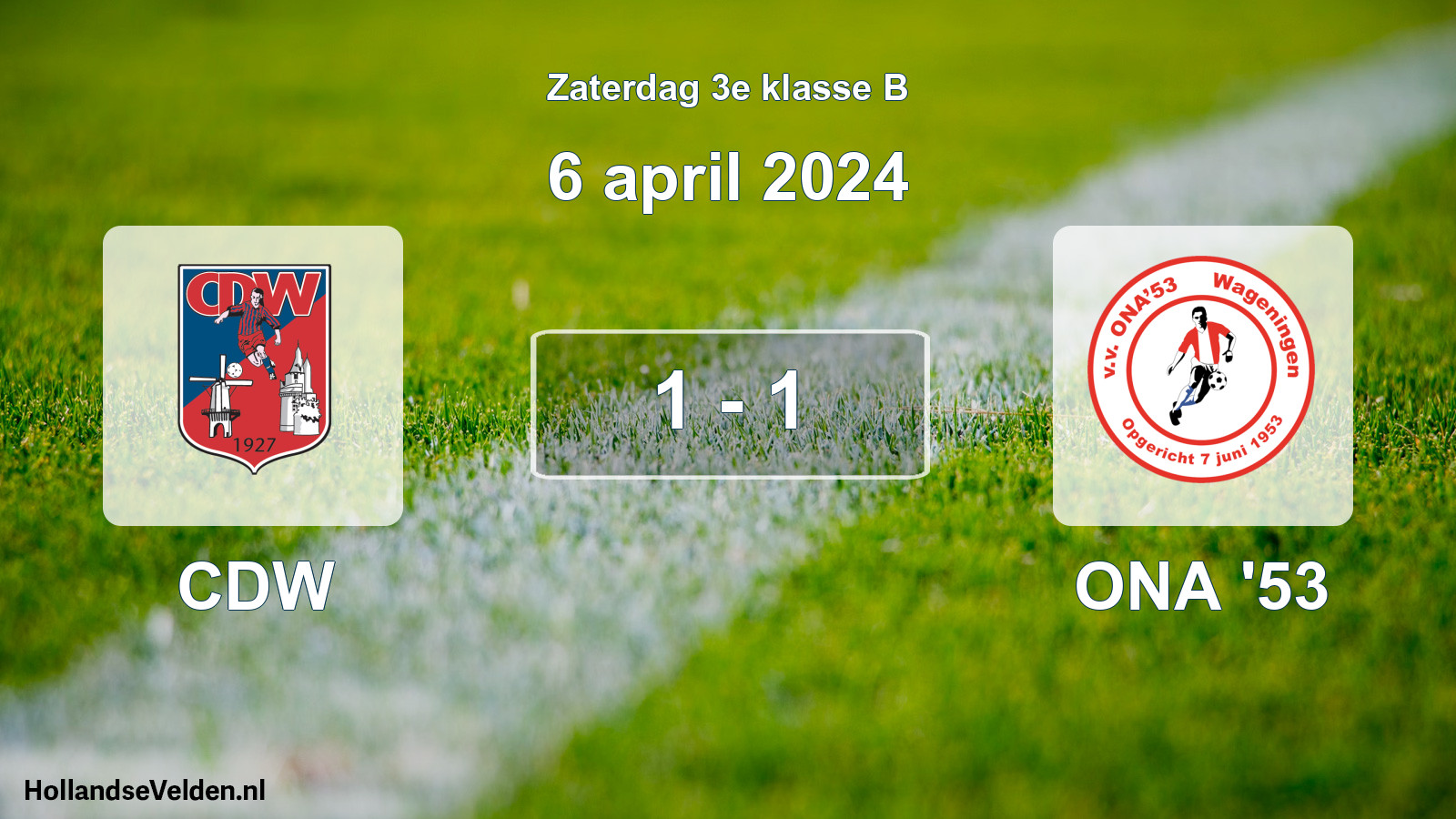 Total number of matches played: CDW - ONA '53 1 - 1 (6 April 2024)