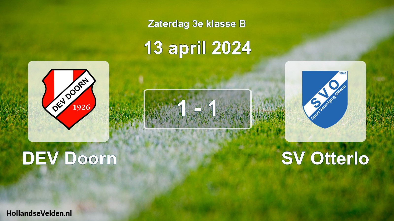 Total number of matches played: DEV Doorn - SV Otterlo 1 - 1 (13 April 2024)