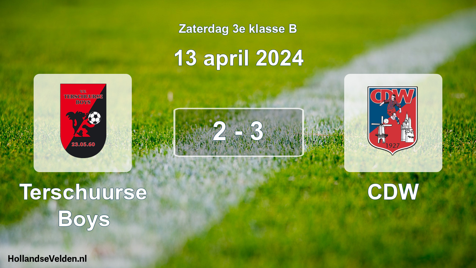Total number of matches played: Terschuurse Boys - CDW 2 - 3 (13 April 2024)