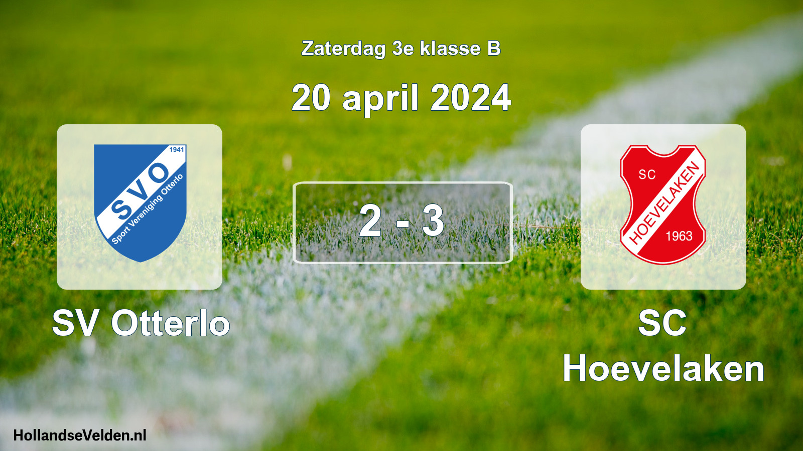 Total number of matches played: SV Otterlo - SC Hoevelaken 2 - 3 (20 April 2024)