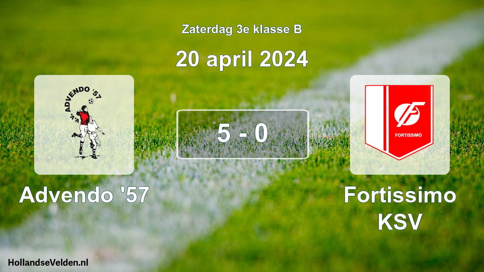Total number of matches played: Advendo '57 - Fortissimo KSV 5 - 0 (20 April 2024)