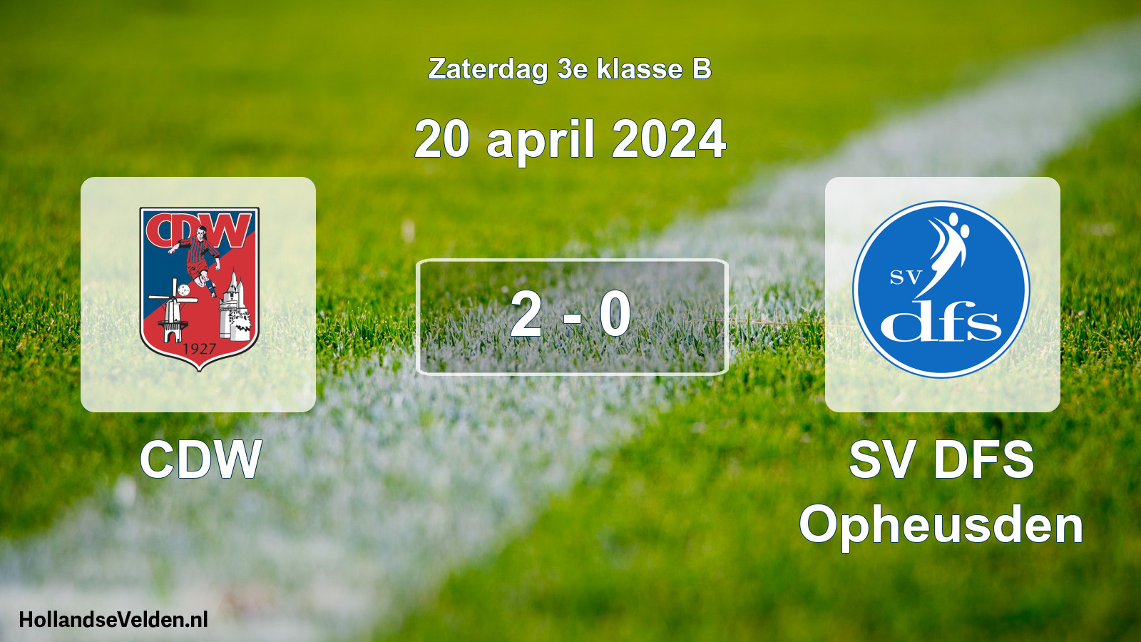Total number of matches played: CDW - SV DFS Opheusden 2 - 0 (20 April 2024)