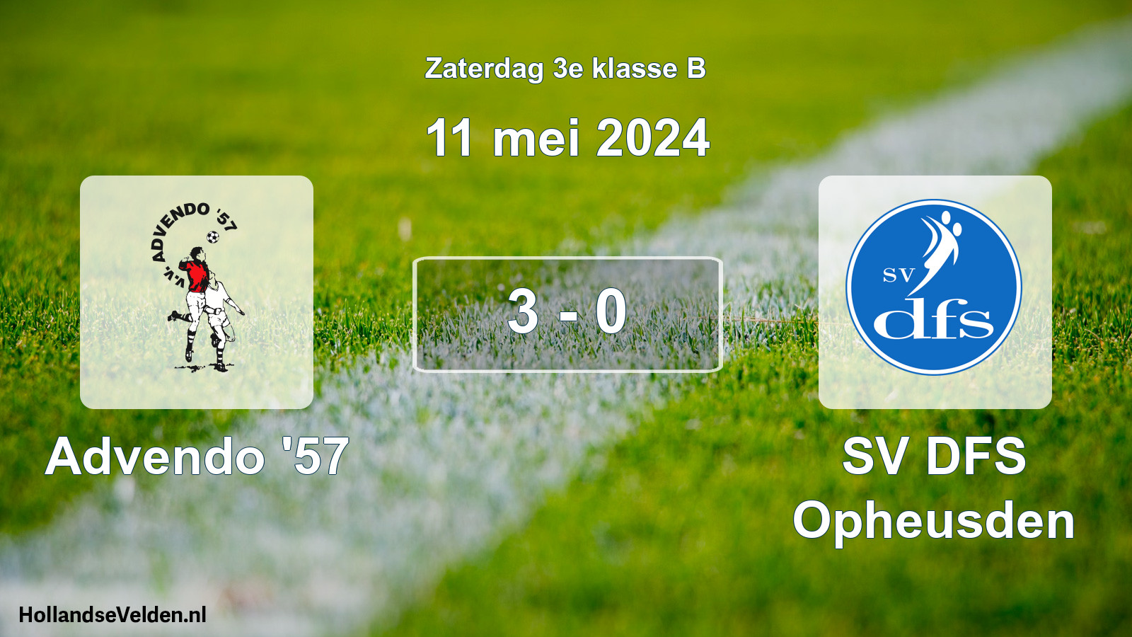 Total number of matches played: Advendo '57 - SV DFS Opheusden 3 - 0 (11 May 2024)