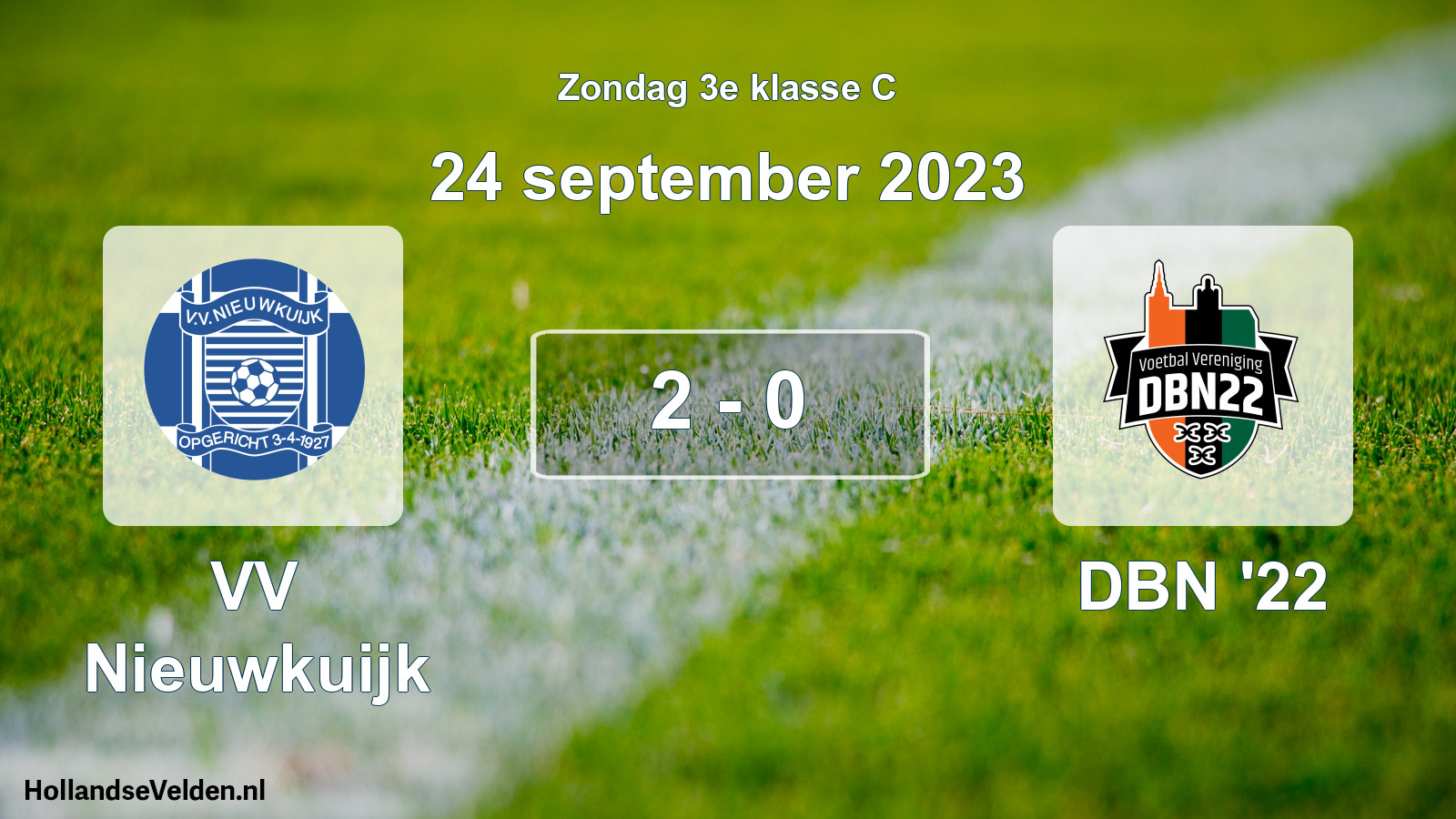 Total number of matches played: VV Nieuwkuijk - DBN '22 2 - 0 (24 September 2023)