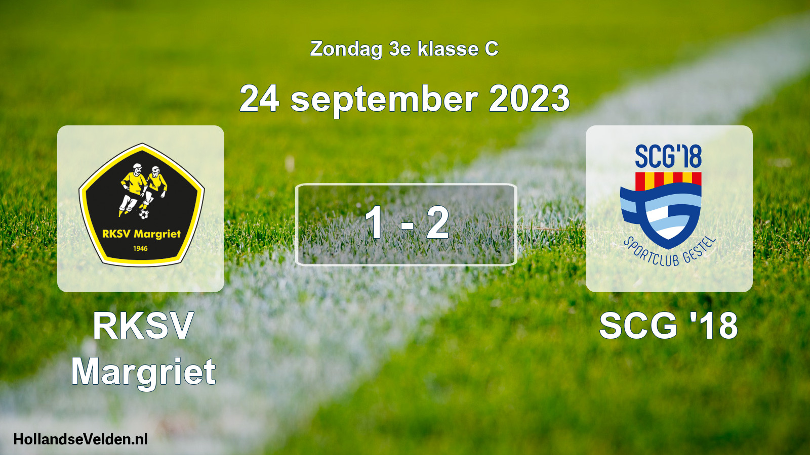Total number of matches played: RKSV Margriet - SCG '18 1 - 2 (24 September 2023)