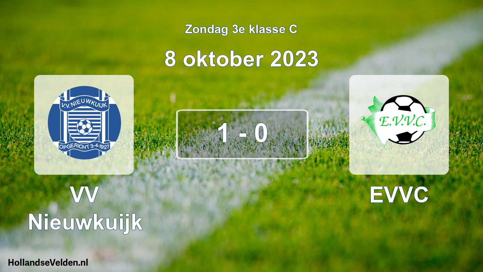 Total number of matches played: VV Nieuwkuijk - EVVC 1 - 0 (8 October 2023)