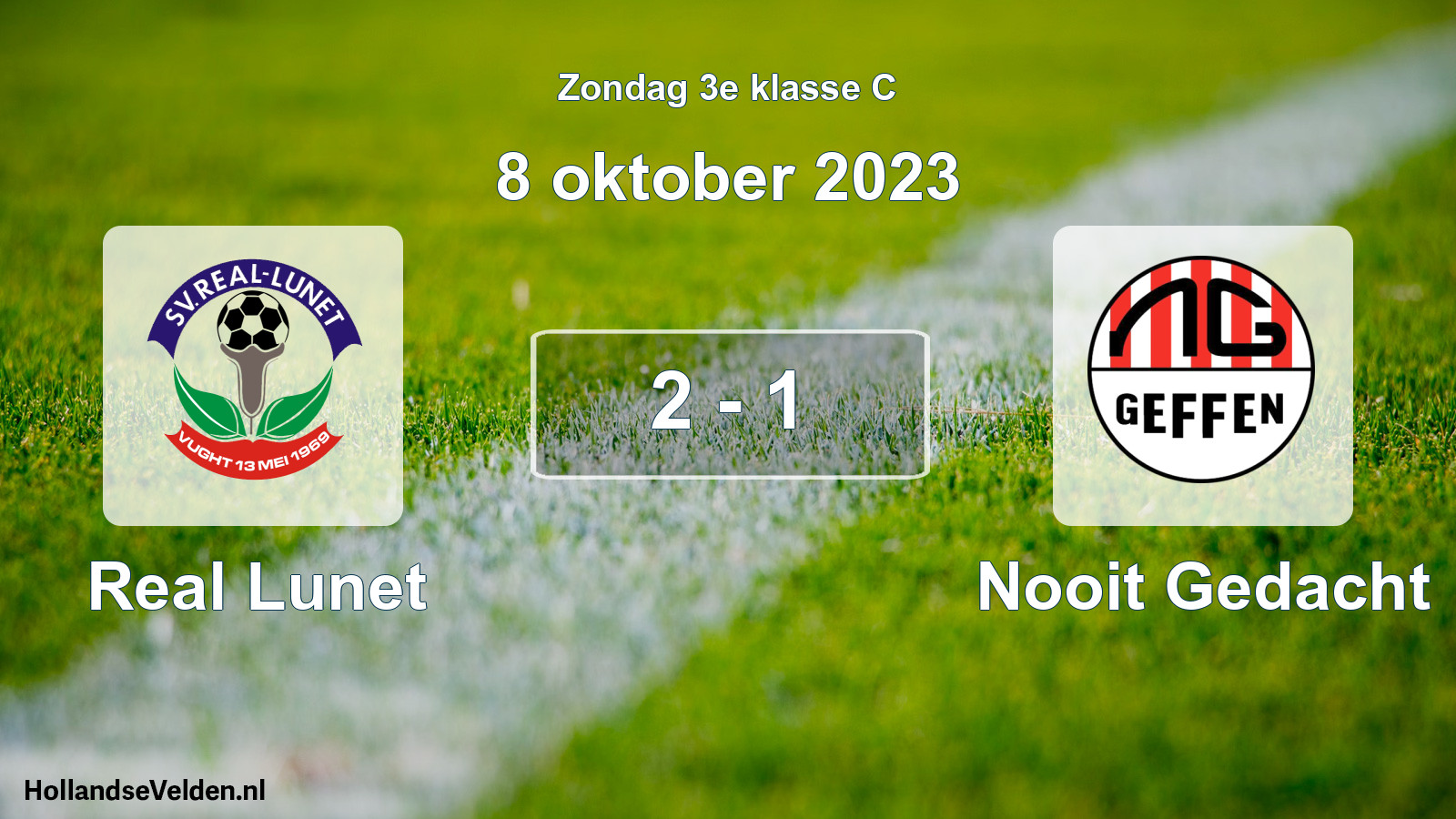 Total number of matches played: Real Lunet - Nooit Gedacht 2 - 1 (8 October 2023)
