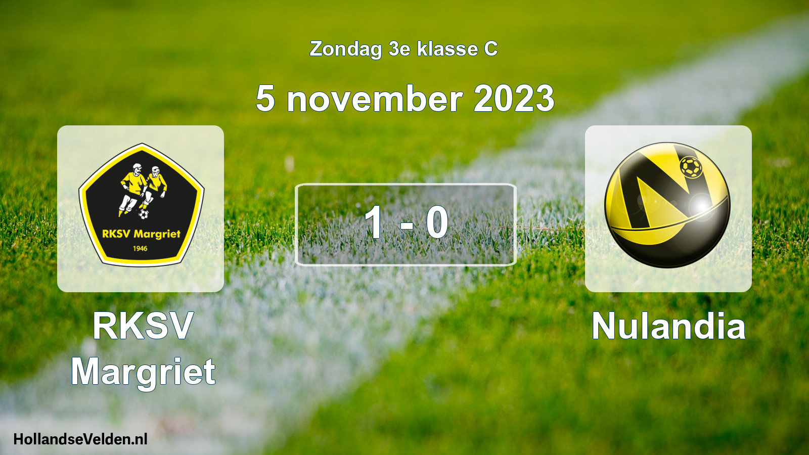 Total number of matches played: RKSV Margriet - Nulandia 1 - 0 (5 November 2023)