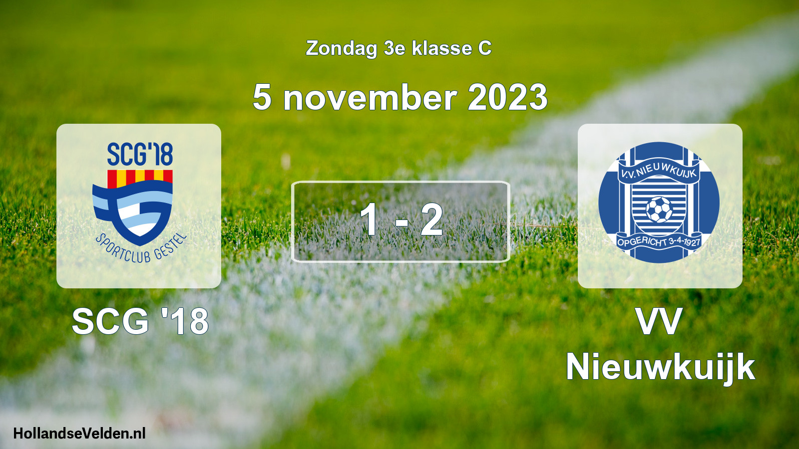 Total number of matches played: SCG '18 - VV Nieuwkuijk 1 - 2 (5 November 2023)