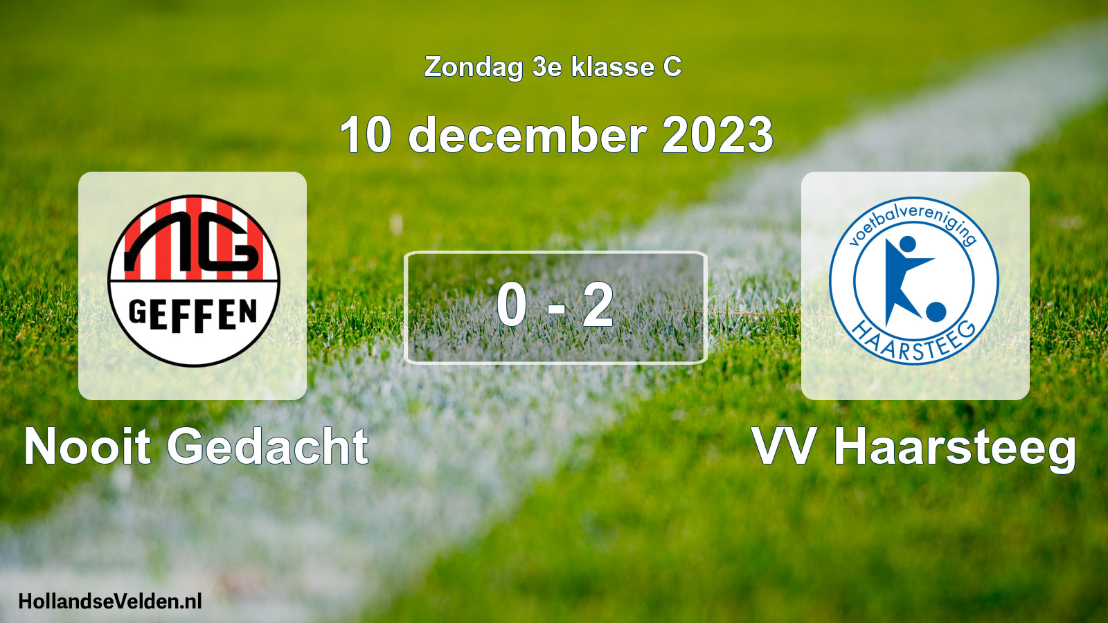 Total number of matches played: Nooit Gedacht - VV Haarsteeg 0 - 2 (10 December 2023)