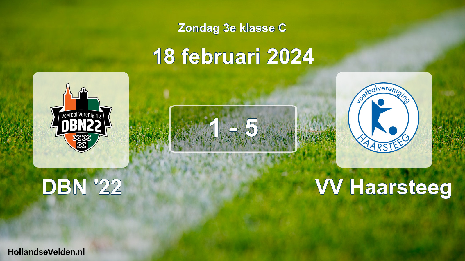 Total number of matches played: DBN '22 - VV Haarsteeg 1 - 5 (18 February 2024)