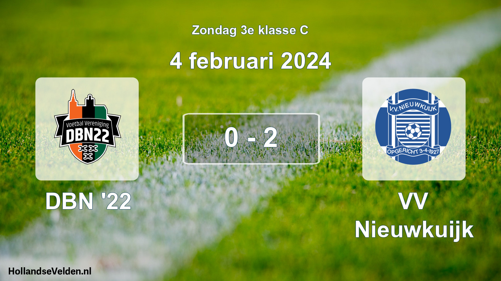 Total number of matches played: DBN '22 - VV Nieuwkuijk 0 - 2 (4 February 2024)