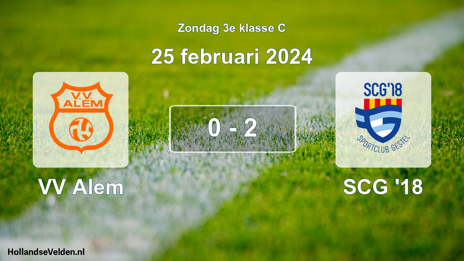Total number of matches played: VV Alem - SCG '18 0 - 2 (25 February 2024)