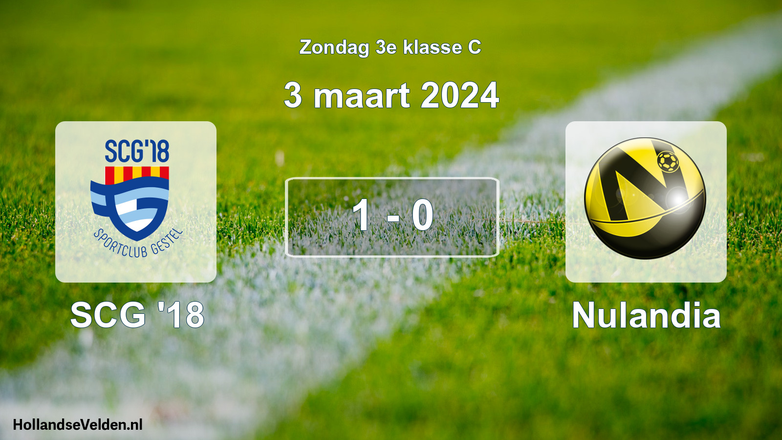 Total number of matches played: SCG '18 - Nulandia 1 - 0 (3 March 2024)