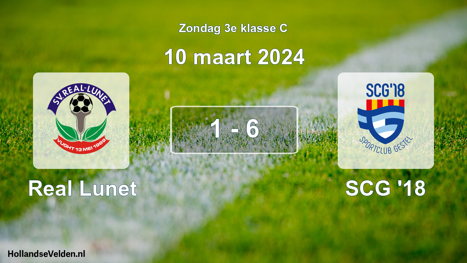 Total number of matches played: Real Lunet - SCG '18 1 - 6 (10 March 2024)