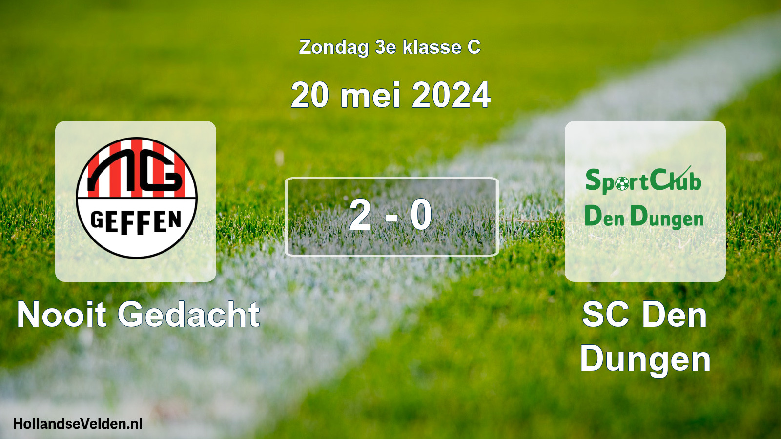 Total number of matches played: Nooit Gedacht - SC Den Dungen 2 - 0 (20 May 2024)