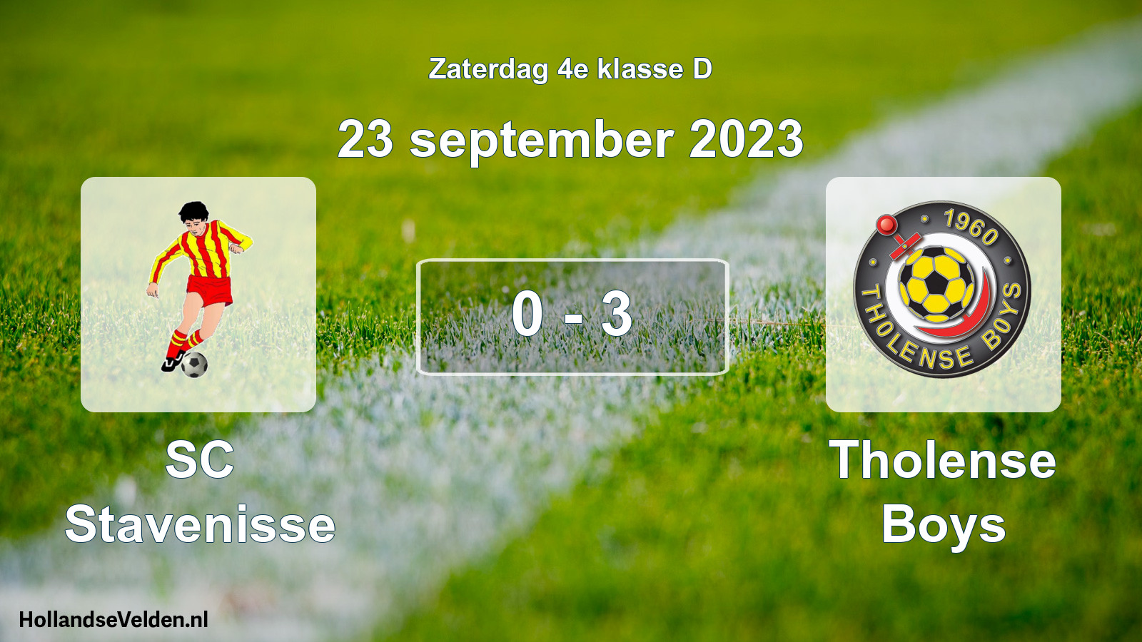 Total number of matches played: SC Stavenisse - Tholense Boys 0 - 3 (23 September 2023)