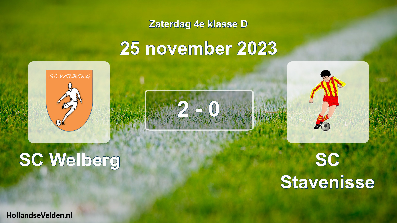Total number of matches played: SC Welberg - SC Stavenisse 2 - 0 (25 November 2023)