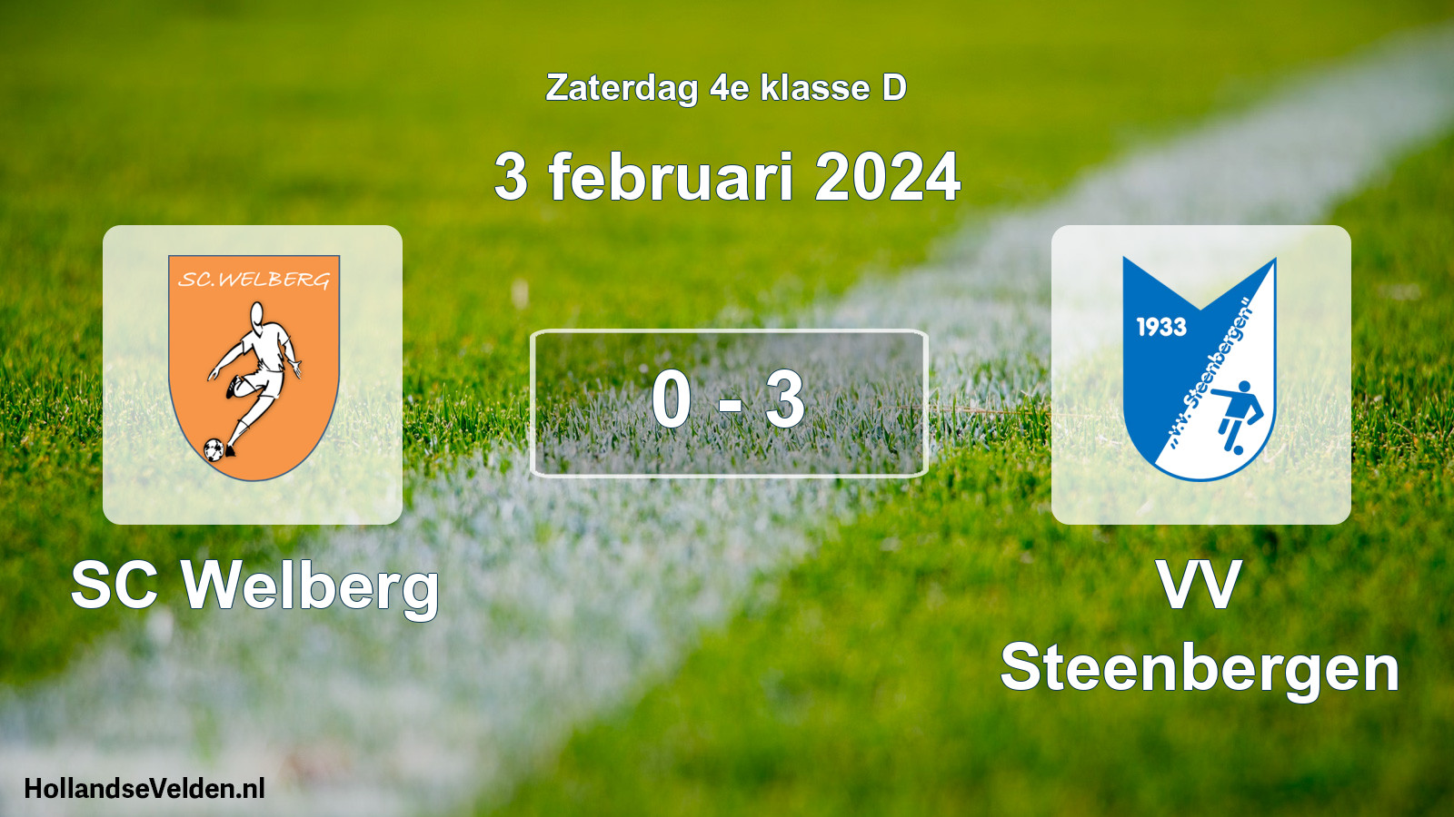 Total number of matches played: SC Welberg - VV Steenbergen 0 - 3 (3 February 2024)