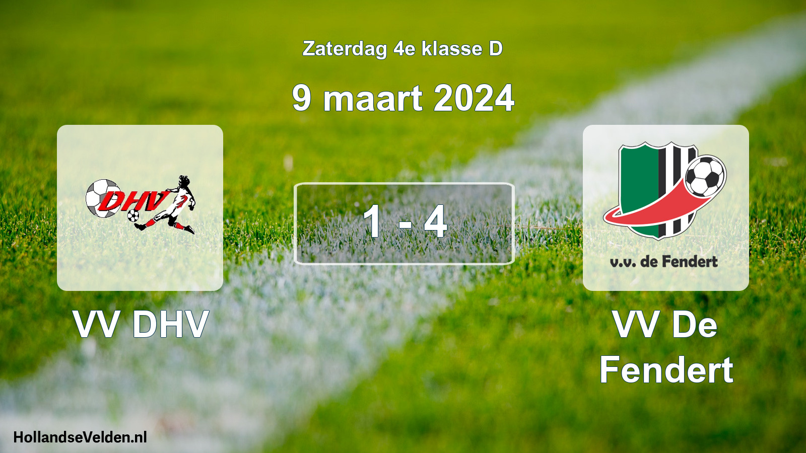 Total number of matches played: VV DHV - VV De Fendert 1 - 4 (9 March 2024)