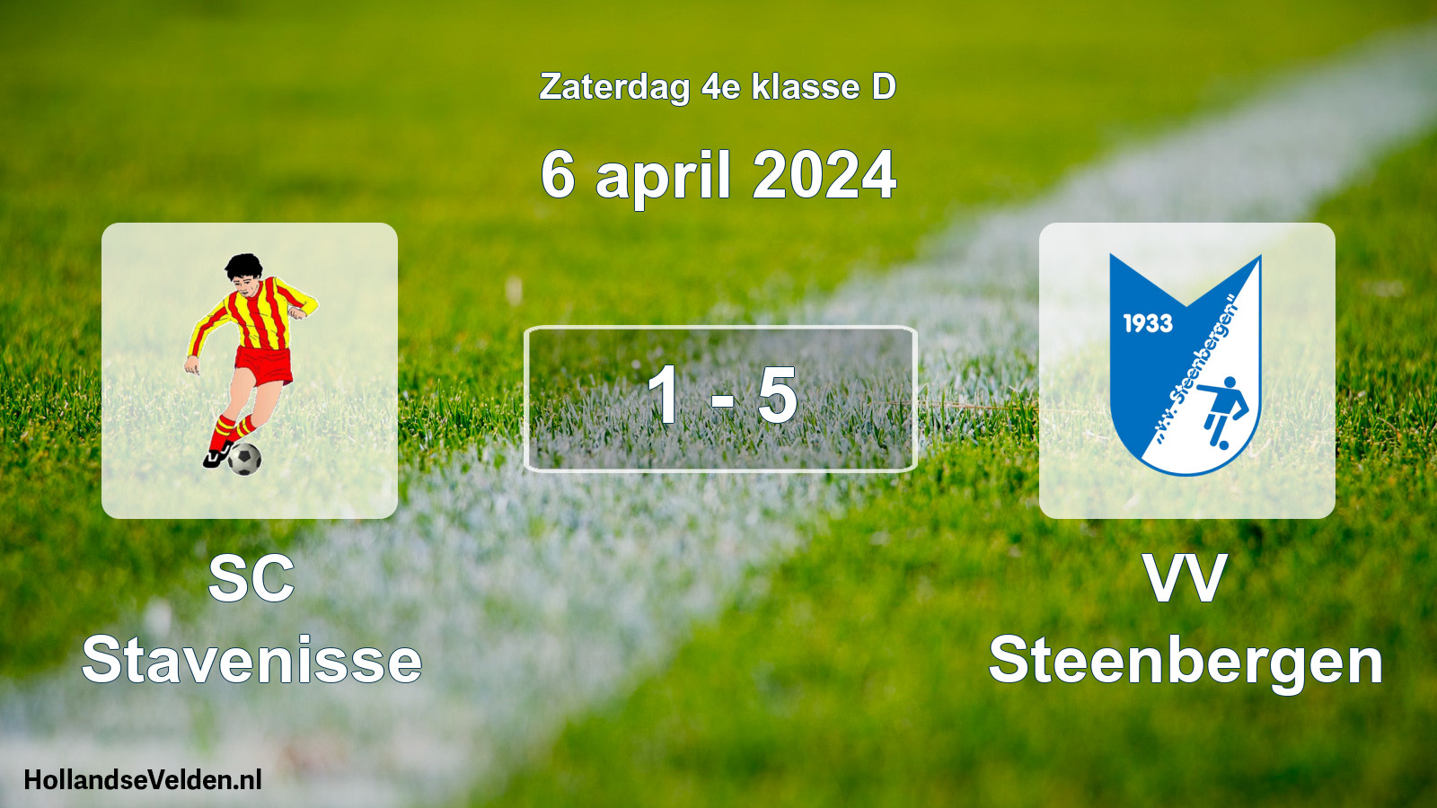 Total number of matches played: SC Stavenisse - VV Steenbergen 1 - 5 (6 April 2024)