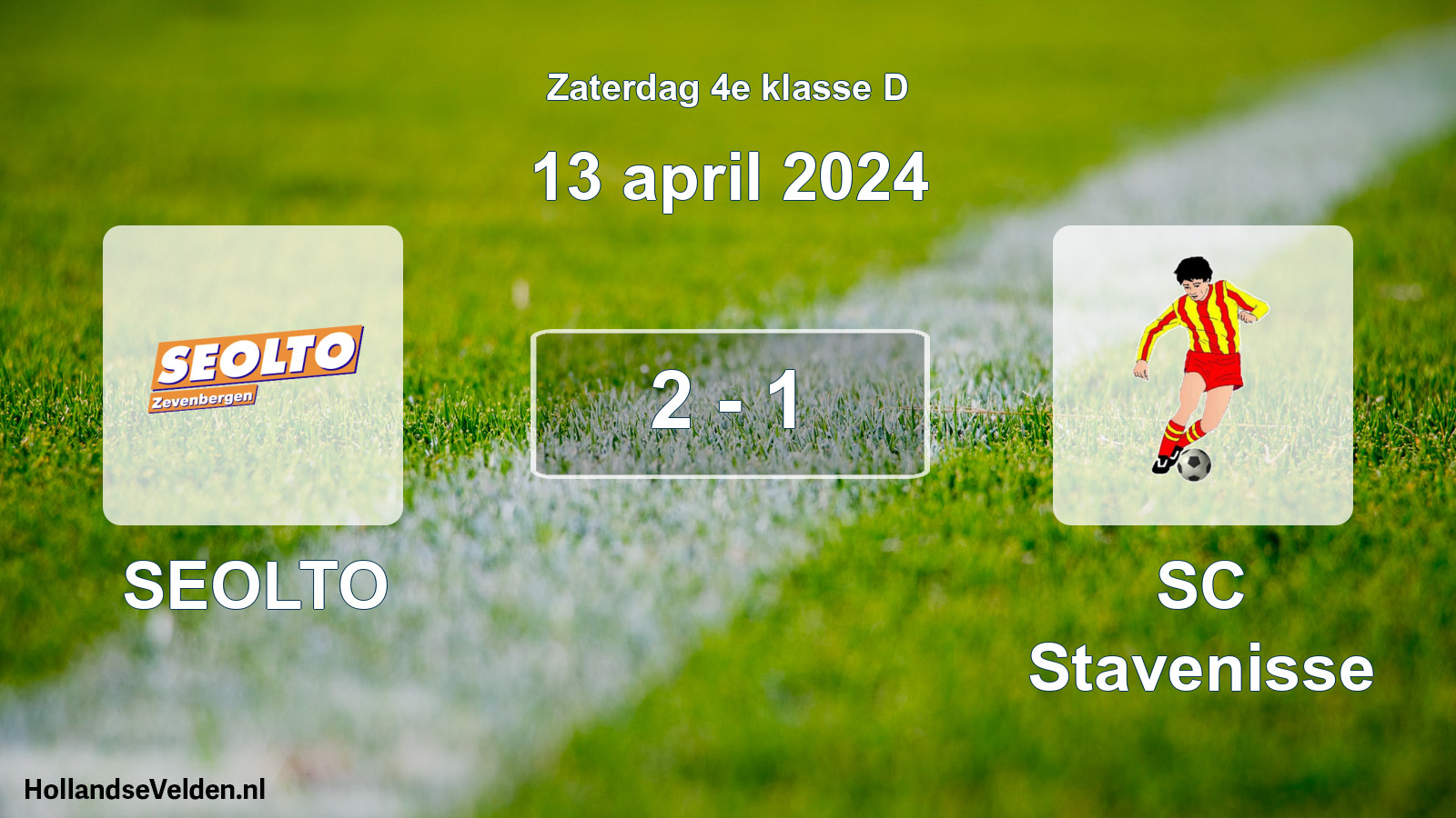 Total number of matches played: SEOLTO - SC Stavenisse 2 - 1 (13 April 2024)