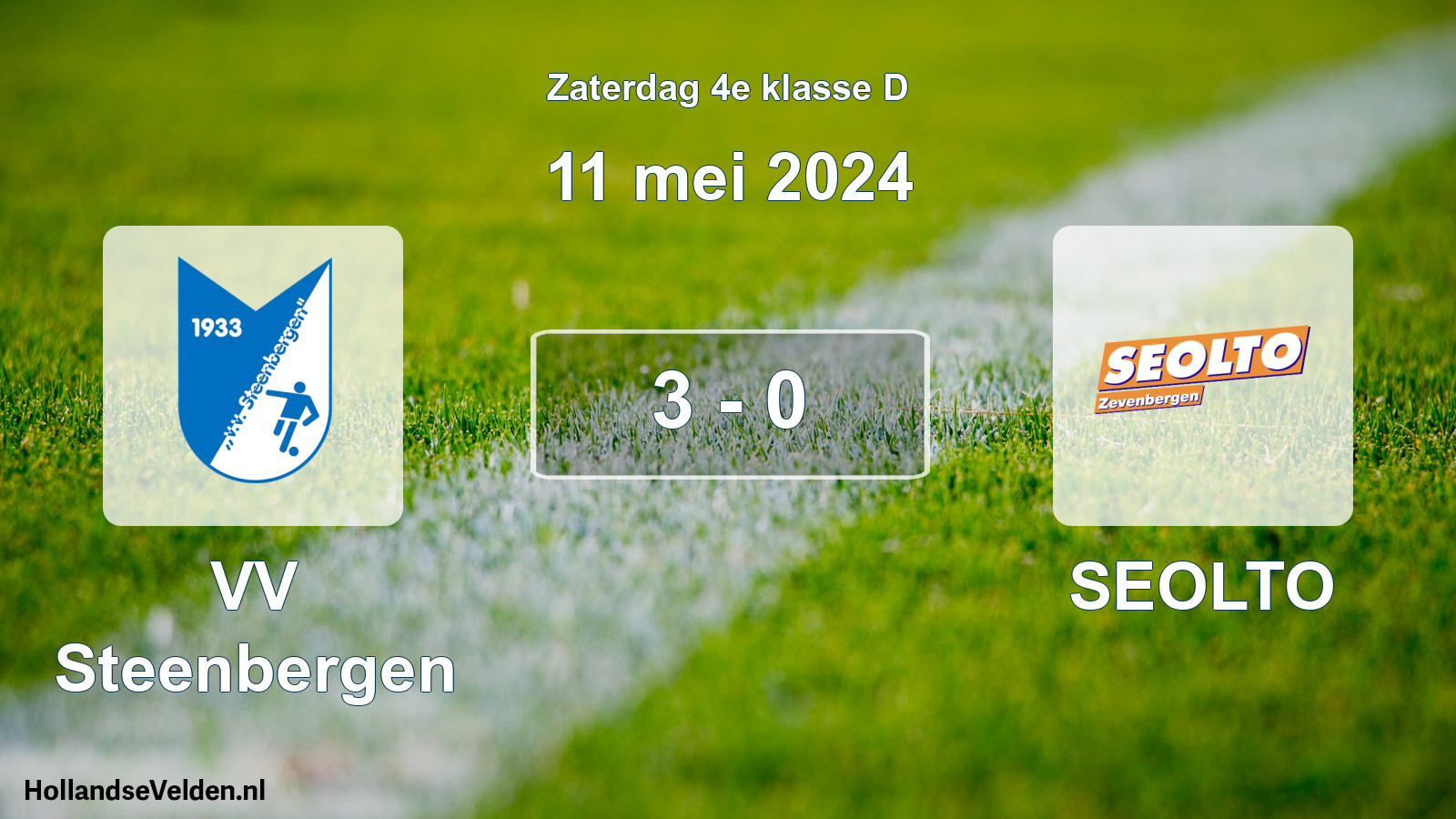 Total number of matches played: VV Steenbergen - SEOLTO 3 - 0 (11 May 2024)