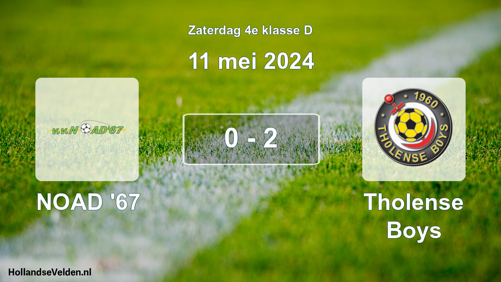 Total number of matches played: NOAD '67 - Tholense Boys 0 - 2 (11 May 2024)