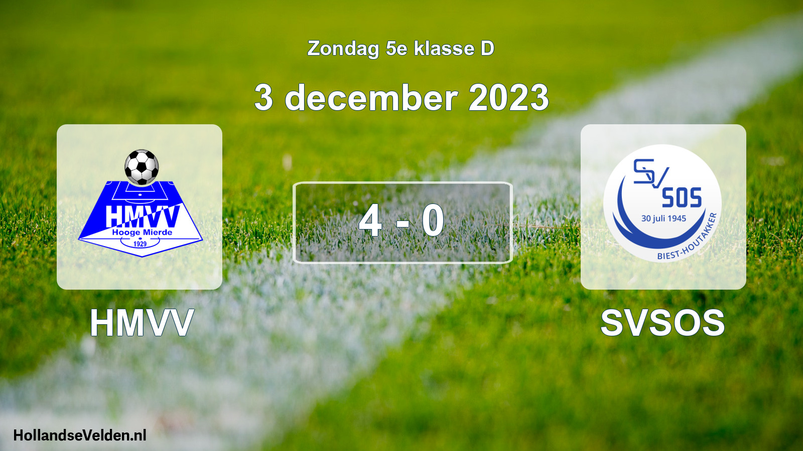 Total number of matches played: HMVV - SVSOS 4 - 0 (3 December 2023)