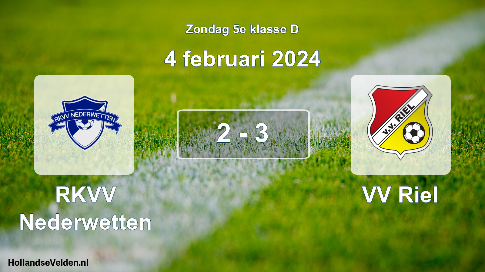 Total number of matches played: RKVV Nederwetten - VV Riel 2 - 3 (4 February 2024)