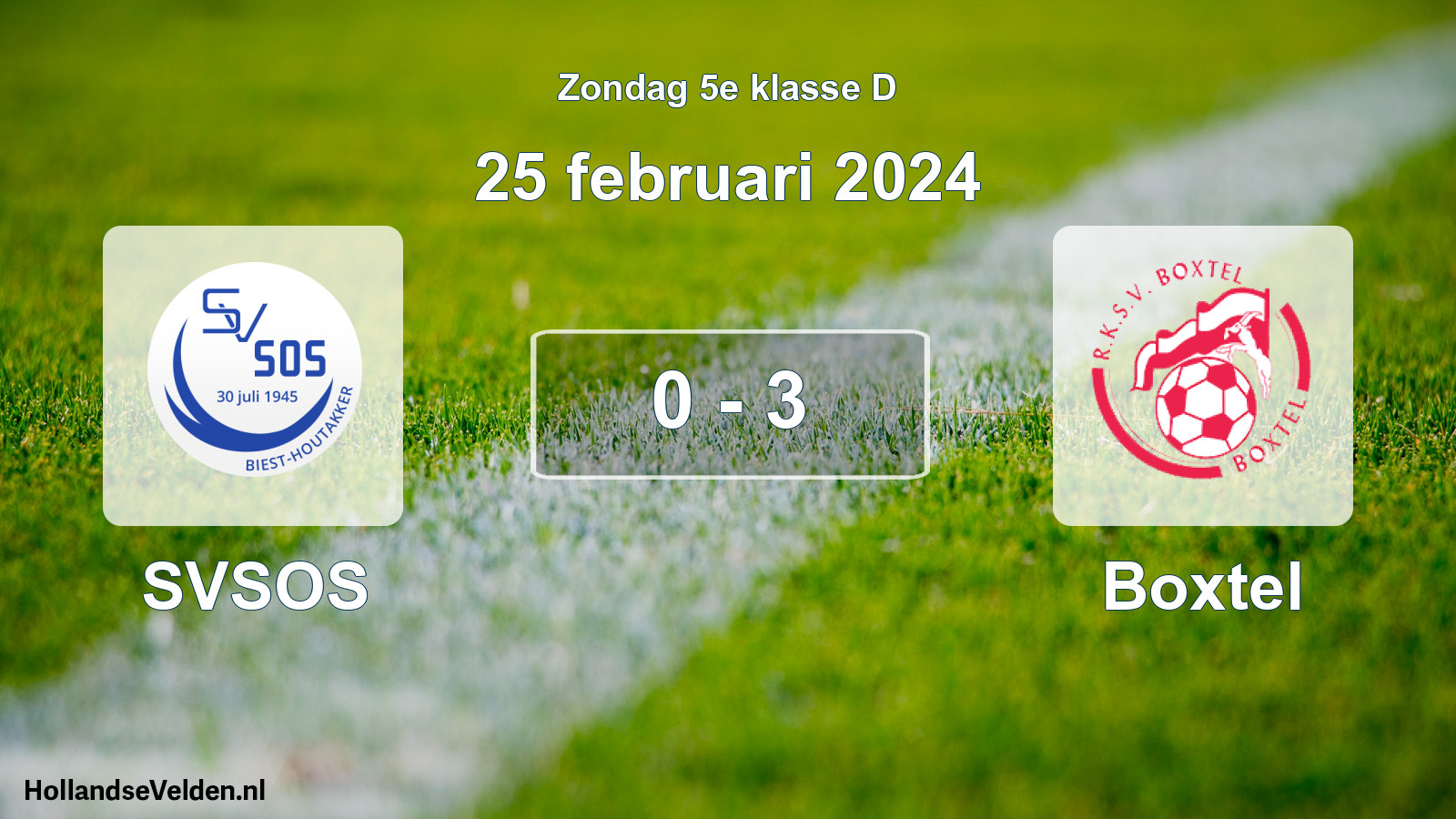 Total number of matches played: SVSOS - Boxtel 0 - 3 (25 February 2024)