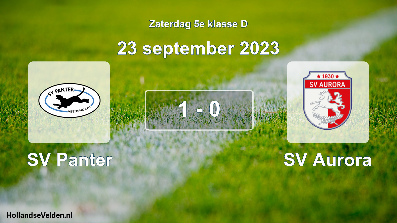 Total number of matches played: SV Panter - SV Aurora 1 - 0 (23 September 2023)