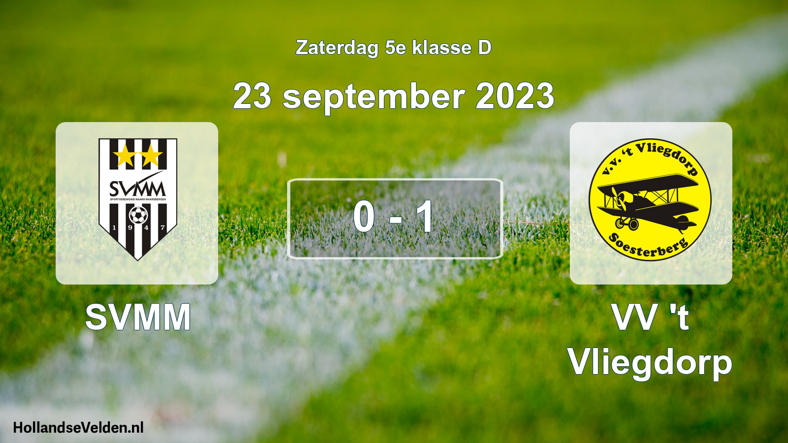 Total number of matches played: SVMM - VV 't Vliegdorp 0 - 1 (23 September 2023)