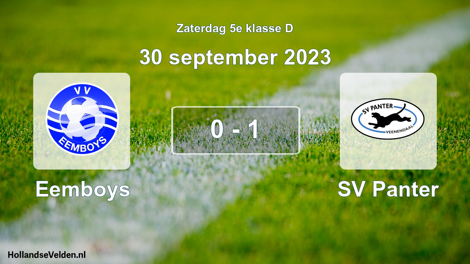 Total number of matches played: Eemboys - SV Panter 0 - 1 (30 September 2023)