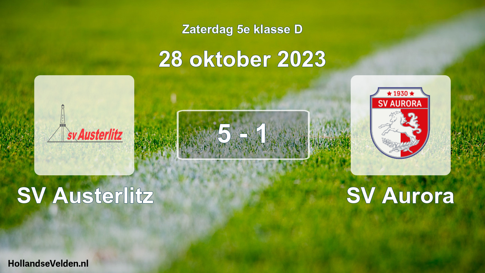 Total number of matches played: SV Austerlitz - SV Aurora 5 - 1 (28 October 2023)