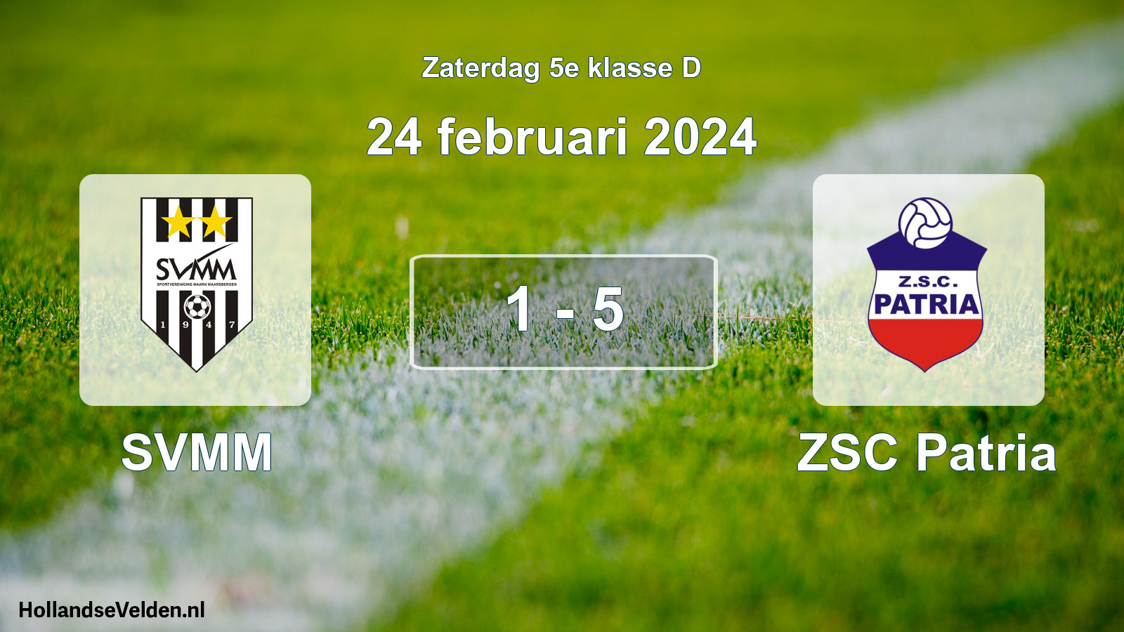 Total number of matches played: SVMM - ZSC Patria 1 - 5 (24 February 2024)