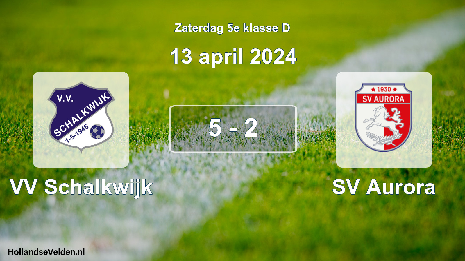 Total number of matches played: VV Schalkwijk - SV Aurora 5 - 2 (13 April 2024)
