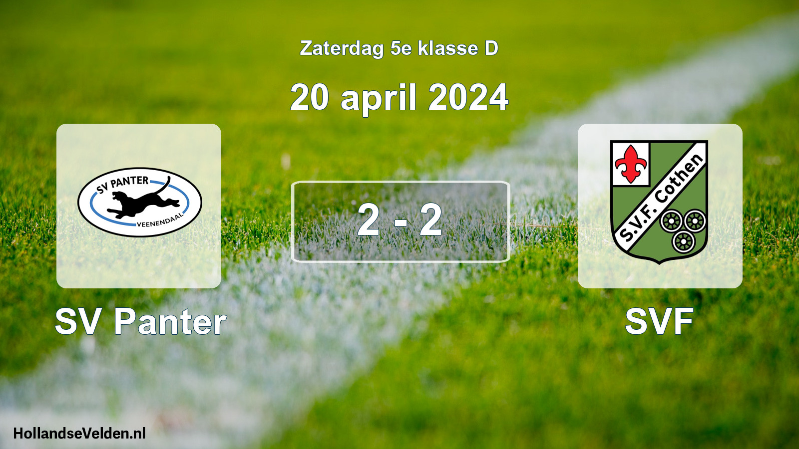 Total number of matches played: SV Panter - SVF 2 - 2 (20 April 2024)