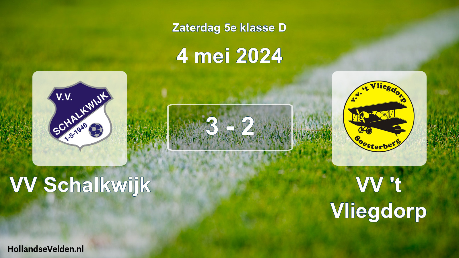 Total number of matches played: VV Schalkwijk - VV 't Vliegdorp 3 - 2 (4 May 2024)