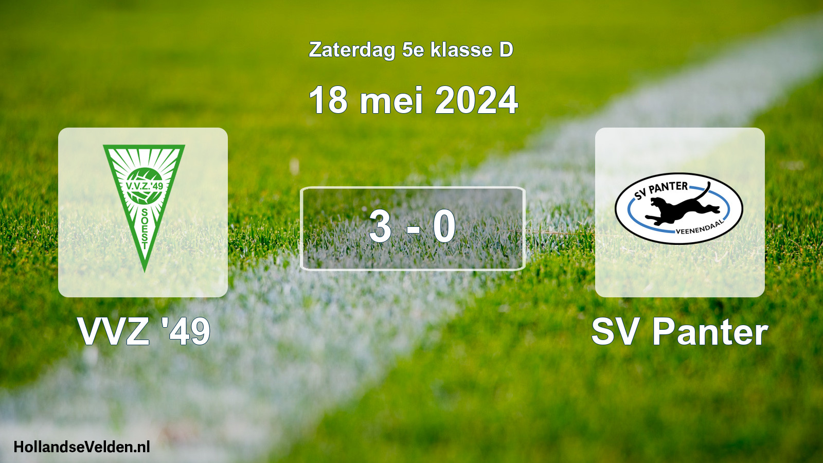 Total number of matches played: VVZ '49 - SV Panter 3 - 0 (18 May 2024)