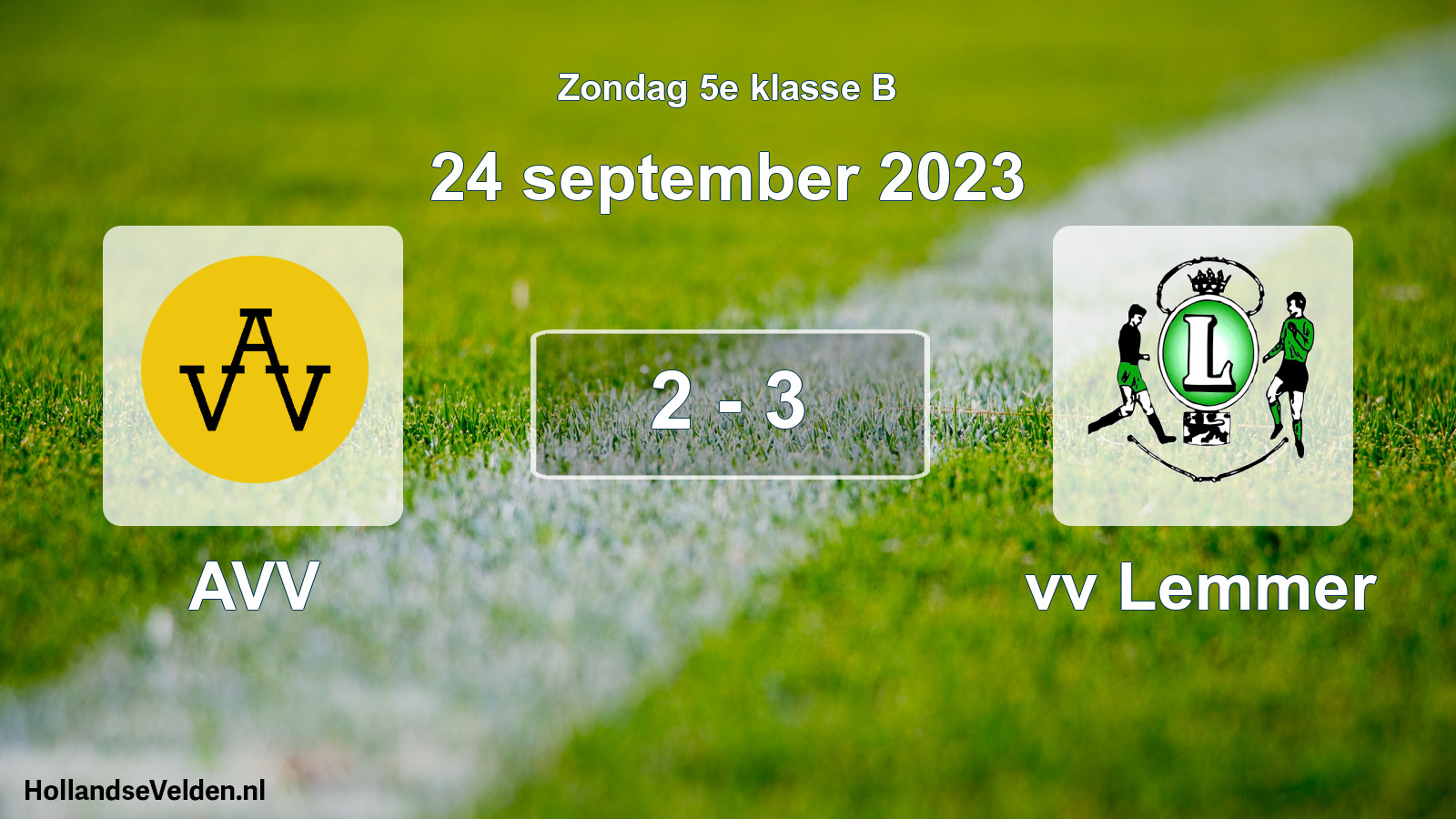 Total number of matches played: AVV - vv Lemmer 2 - 3 (24 September 2023)