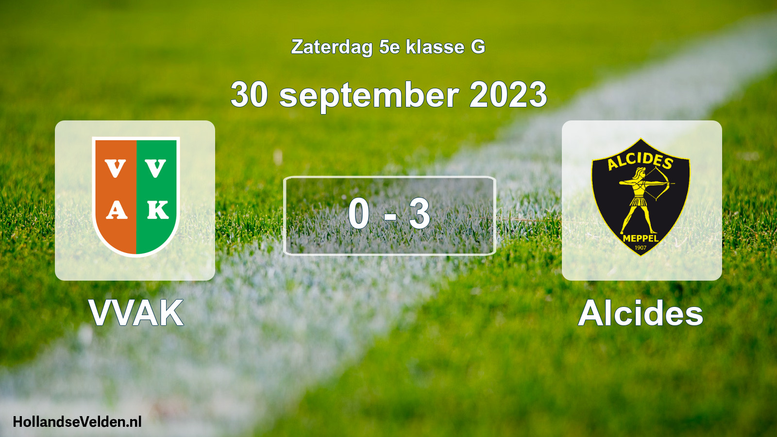 Total number of matches played: VVAK - Alcides 0 - 3 (30 September 2023)