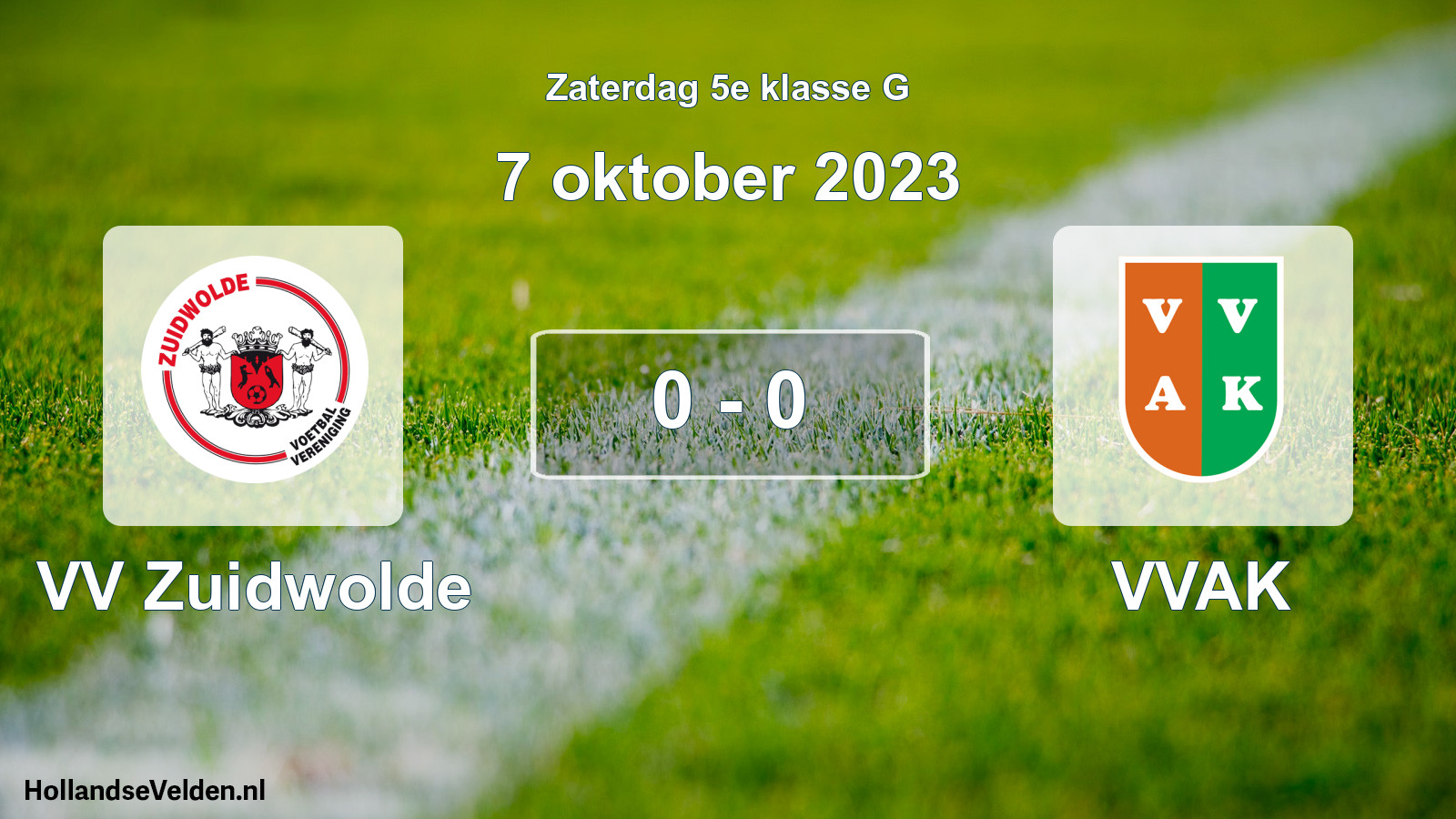 Total number of matches played: VV Zuidwolde - VVAK 0 - 0 (7 October 2023)