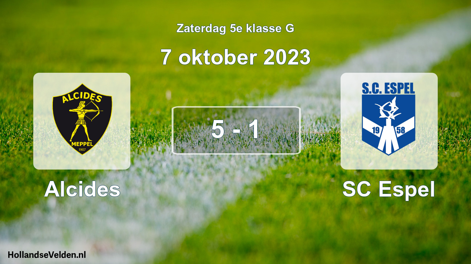 Total number of matches played: Alcides - SC Espel 5 - 1 (7 October 2023)