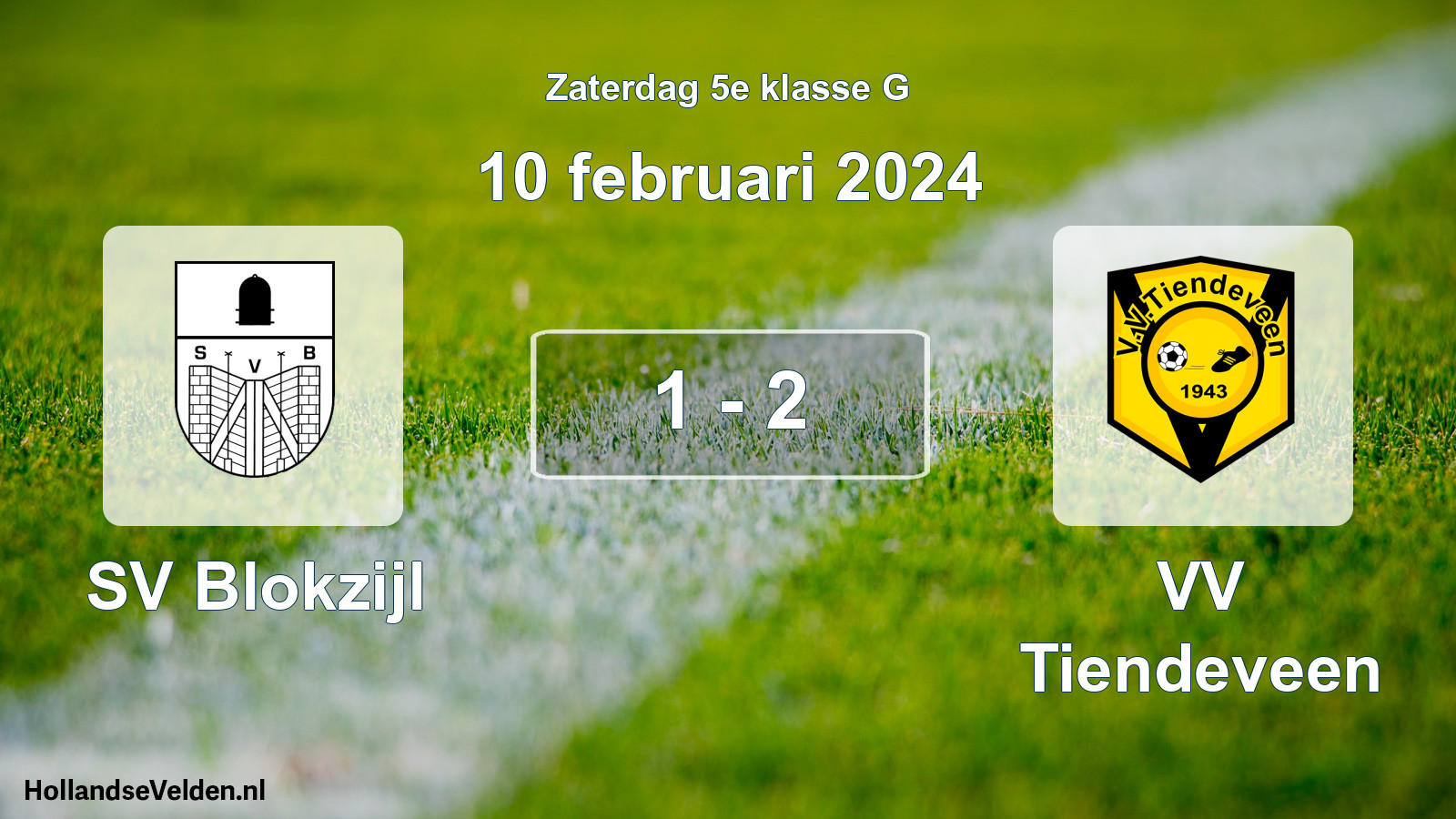 Total number of matches played: SV Blokzijl - VV Tiendeveen 1 - 2 (10 February 2024)